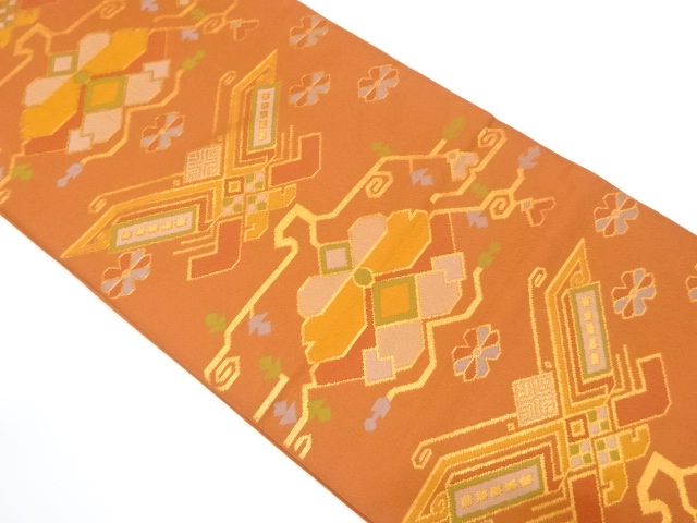 JAPANESE FUKURO OBI / WOVEN ABSTRACT BUTTERFLY